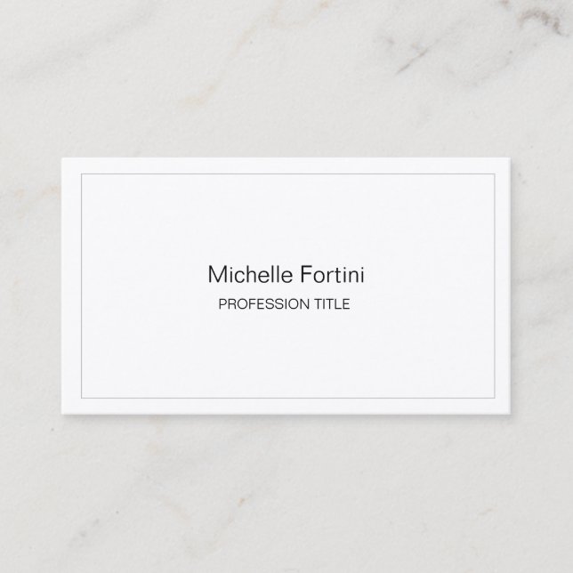 Carte De Visite Silk Premium Elegant Plain Simple Minimaliste (Devant)