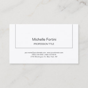 Carte De Visite Silk Premium Elegant Plain Simple Minimaliste