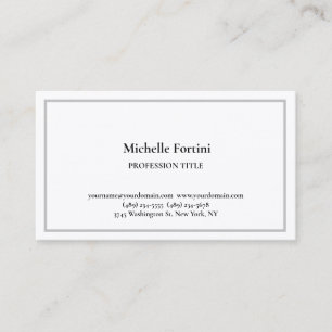Carte De Visite Silk Premium Elegant Plain Simple Minimaliste