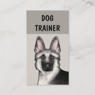 Carte De Visite Silver German Shepherd Trainer chien Services pour