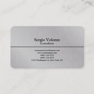 Carte De Visite Silver Grey tendance Plain élégant Simple