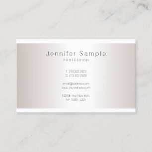 Carte De Visite Silver Look Creative Minimaliste Plain tendance Sa
