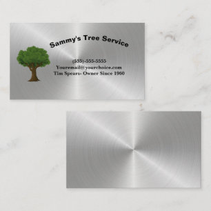 Carte De Visite Silver Professional Tree Trimming Service