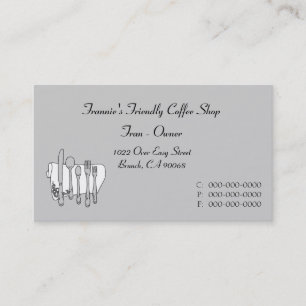 Carte de visite Silverware gris noir personnalisé