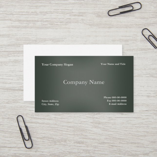 Carte de visite simple (Devant/Arrière en situation)