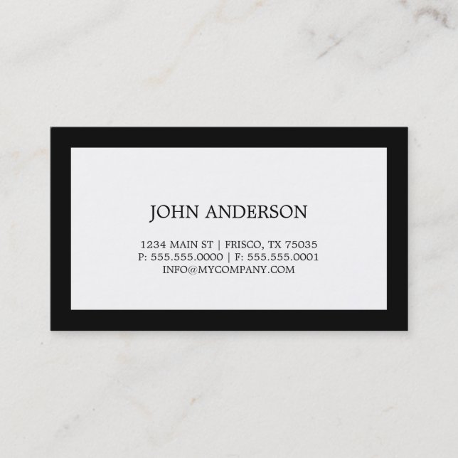 Carte de visite simple (Devant)
