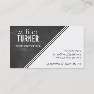Carte De Visite SIMPLE ANGLE texte moderne minimaliste tableau de 