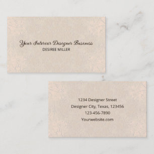Carte De Visite Simple Beige Brown Simple Texture Élégante