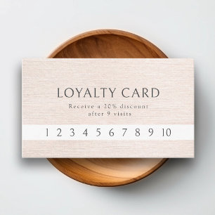 Carte De Visite Simple Beige Moderne Loyauté Minimale