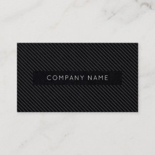 Carte de visite simple Black Pinstripe