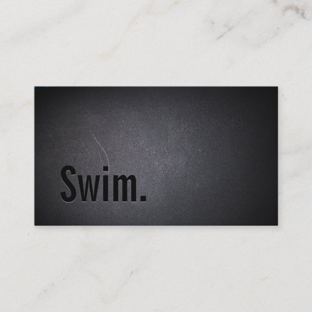 Carte de visite simple Black Swim Instructeur (Devant)
