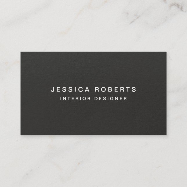 Carte De Visite Simple Black Texture Professional (Devant)
