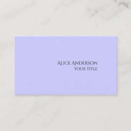 Carte De Visite Simple Budget Un Couleur Solide Moderne Périwinkle