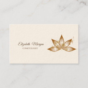 Carte De Visite Simple Chic Lotus Étincelle