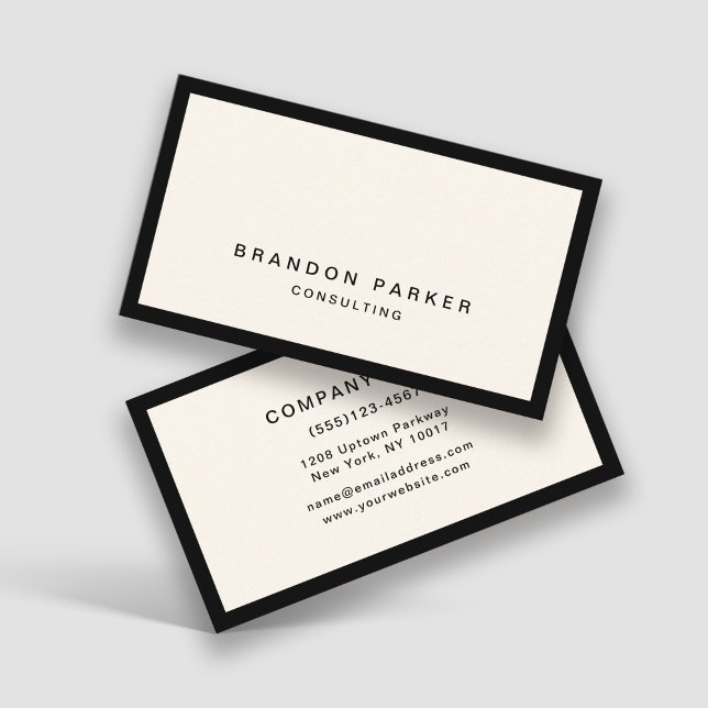 Carte De Visite Simple Classique Moderne Professionnel (Créateur téléchargé)