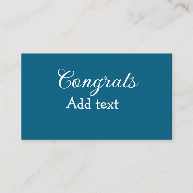 Carte De Visite Simple congratulation graduation add your (Devant)