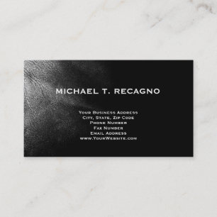 Carte de visite simple contemporain en noir clair