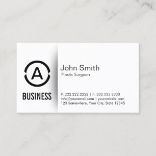 Carte de visite simple de chirurgien plasticien de
