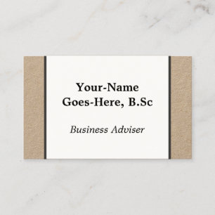 Carte de visite simple de conseiller aux affaires