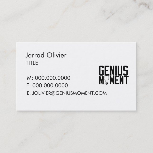 Carte de visite simple de logo (Devant)