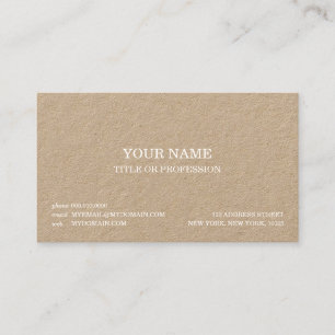Carte de visite simple de papier biologique