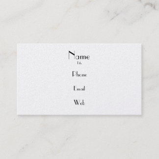 Carte de visite simple de platine