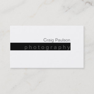 Carte de visite simple de tendance noir et blanc