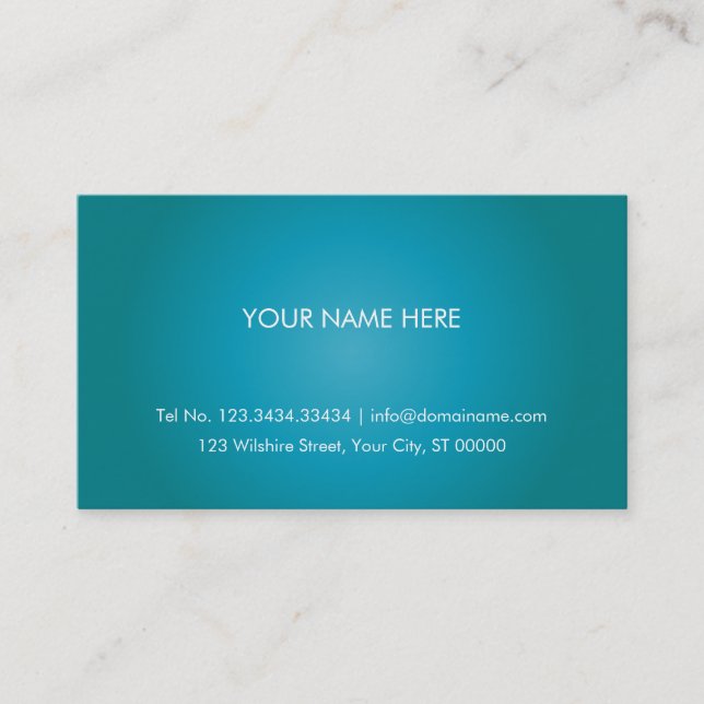 Carte de visite simple de turquoise (Devant)