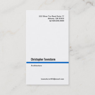 Carte de visite simple de verticale de Blue Line