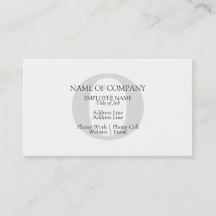 Carte De Visite Simple Designer Monogramme élégant Personnalisé