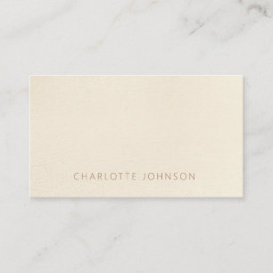 Carte De Visite Simple élégance Beige Brown Plat Professionnel