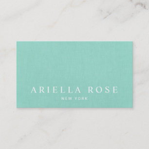 Carte De Visite Simple Elegant Aqua Blue Professional