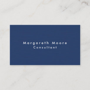 Carte De Visite Simple Elegant Bleu Professionnel Minimaliste