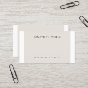 Carte De Visite Simple Elegant Creative Plain Professionnel Modern