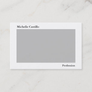 Carte De Visite Simple Elégant gris blanc minimaliste moderne