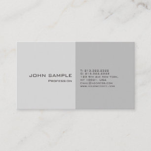 Carte De Visite Simple Élégant Moderne Professionnel Gris