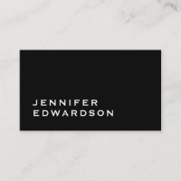 Simple élégant noir minimaliste métier professionn