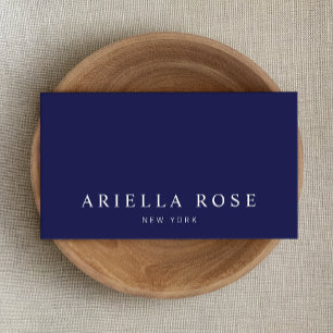 Carte De Visite Simple Elegant professionnel bleu marine