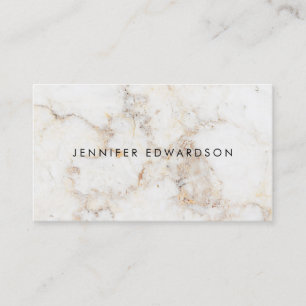 Carte De Visite Simple élégant professionnel de marbre d'or blanc