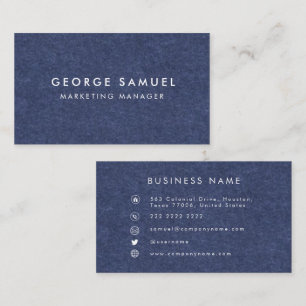 Carte De Visite Simple Élégant Professionnel Nom de l'employé Titr