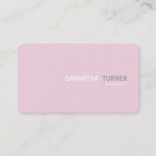 Carte De Visite Simple Elegant Rose Texté Professionnel Personnali