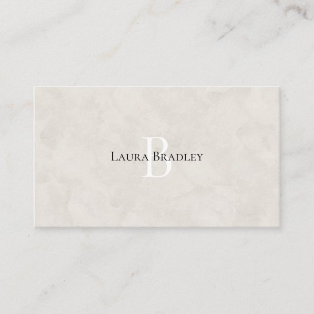 Carte De Visite Simple Elegant Style Luxe Monogramme Voiture d'aff (Devant)