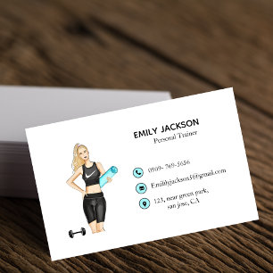 Carte De Visite simple, entraîneur personnel, moniteur de yoga