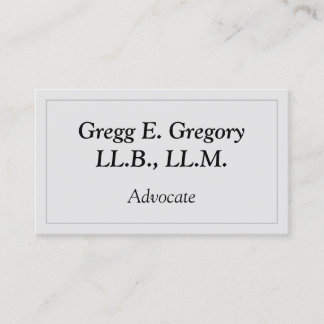 Carte de visite simple et basique d'avocat