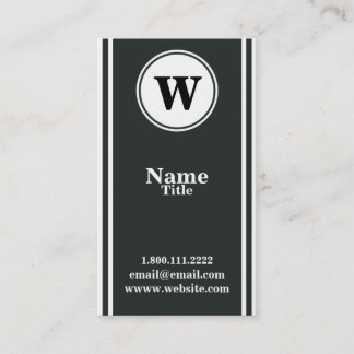 Carte de visite simple et élégant de monogramme