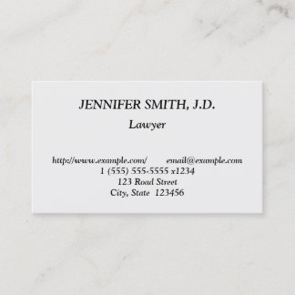 Carte de visite simple et humble de professionnel