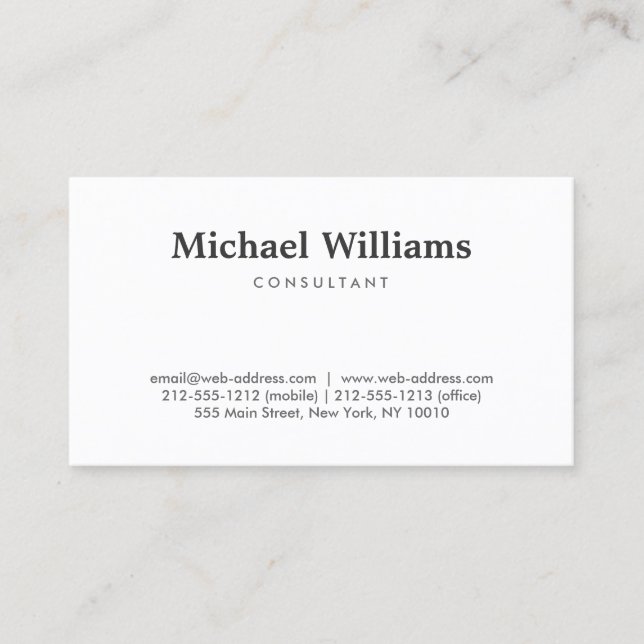 Carte De Visite Simple et professionnel (Devant)