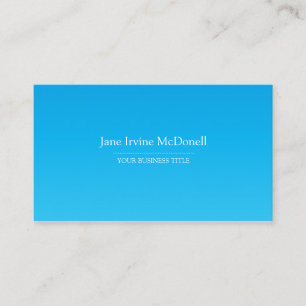 Carte de visite simple et simple de bleu de