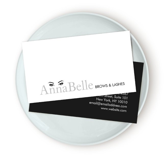 Carte De Visite Simple Eyelash Extensions et Brow Specialist (Créateur téléchargé)