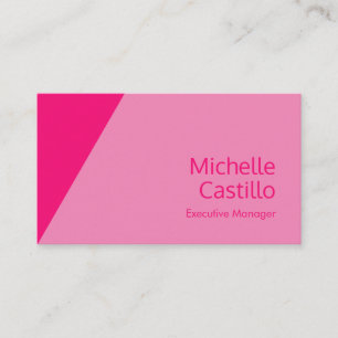 Carte De Visite Simple Feminine minimaliste rose
